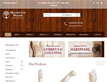 Tablet Screenshot of decorativewoods.com
